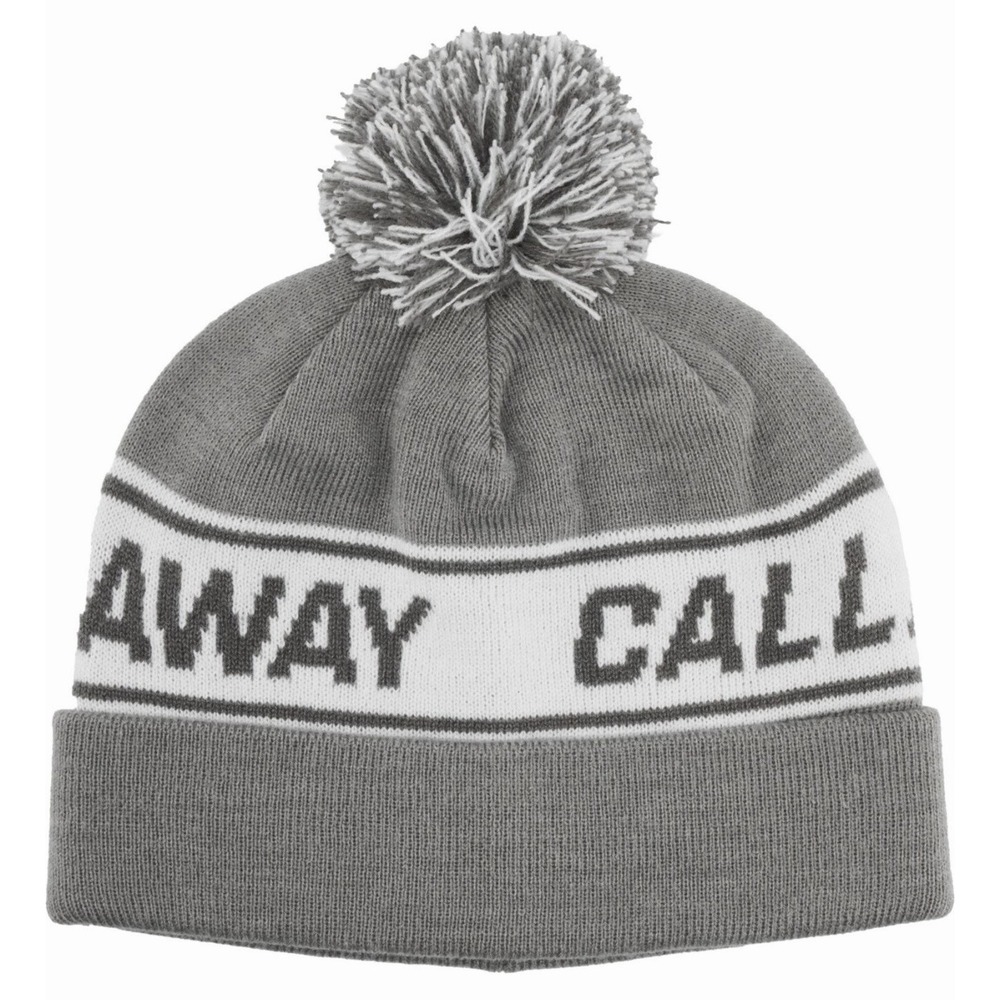 Callaway Golf Vintage Beanie Light Grey Knit Pom Cuffed Winter Hat New MSRP: $40